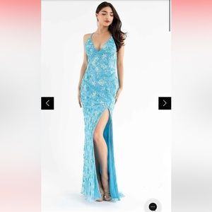 Primavera turquoise prom dress
